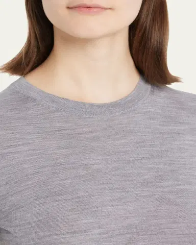 Theory Basic Regal Wool Short-Sleeve Tee | Thumbnail 5