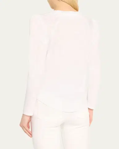 Veronica Beard Mason Long-Sleeve Baseball Tee | Thumbnail 3