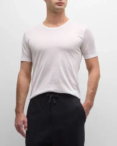 Zimmerli Men's Royal Classic Crew-Neck Cotton T-Shirt | Thumbnail 2
