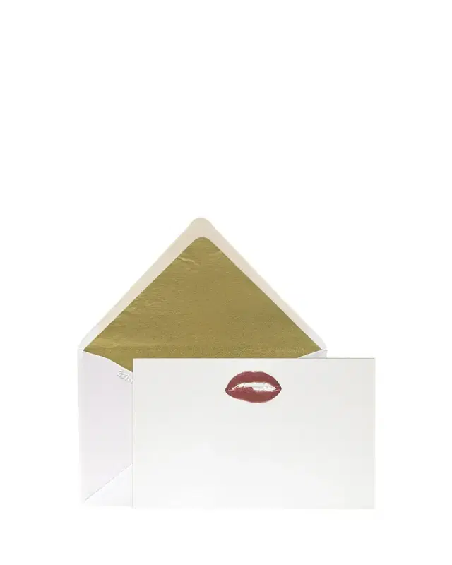 Bell'INVITO Pucker Lips Stationery Set, Box of 12