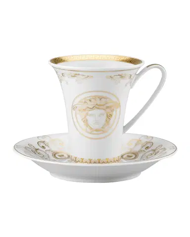 Versace Medusa Gala Gold Coffee Cup & Saucer | Thumbnail 1