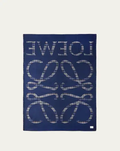 Loewe Logo Check Cashmere Blanket | Thumbnail 2