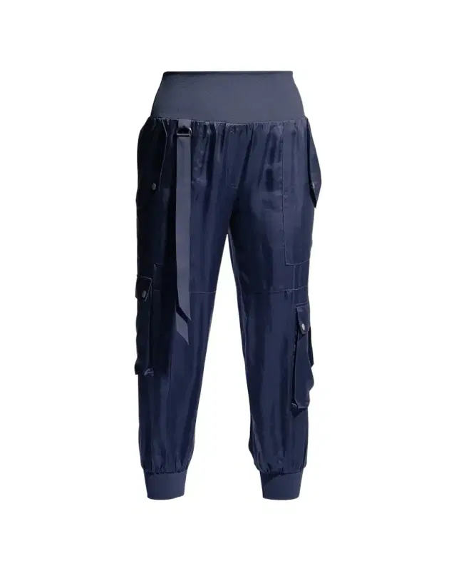 Cinq à Sept Harmony Satin Cargo Jogger Pants
