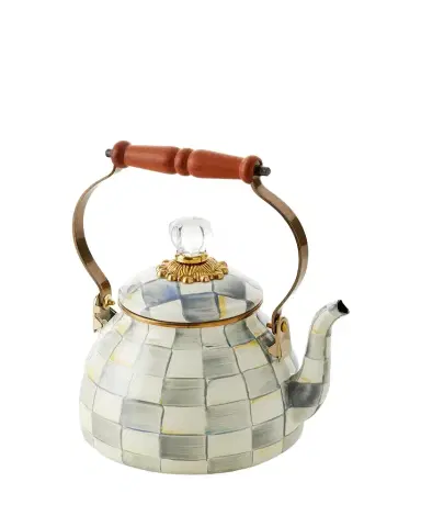 MacKenzie-Childs Sterling Check Tea Kettle, 2qt. | Thumbnail 1