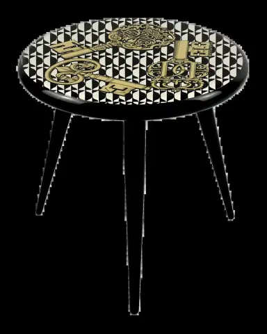 FORNASETTI Chiavi Oro e Losanghe Stool - 18" | Thumbnail 2 FORNASETTI Chiavi Oro e Losanghe Stool - 18" | Thumbnail 2