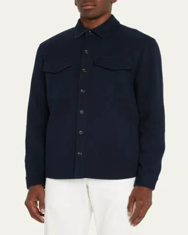 Vince Men's Solid 4-Pocket Shirt Jacket | Thumbnail 4