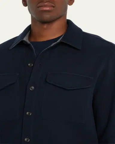 Vince Men's Solid 4-Pocket Shirt Jacket | Thumbnail 5