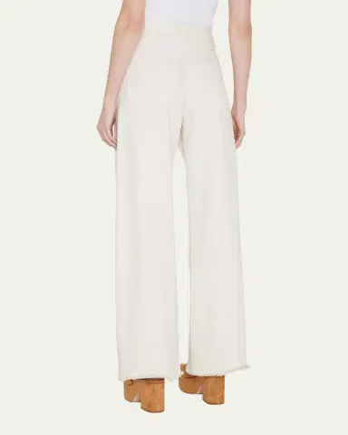 Veronica Beard Taylor Wide-Leg Frayed Jeans | Thumbnail 3 Veronica Beard Taylor Wide-Leg Frayed Jeans | Thumbnail 3