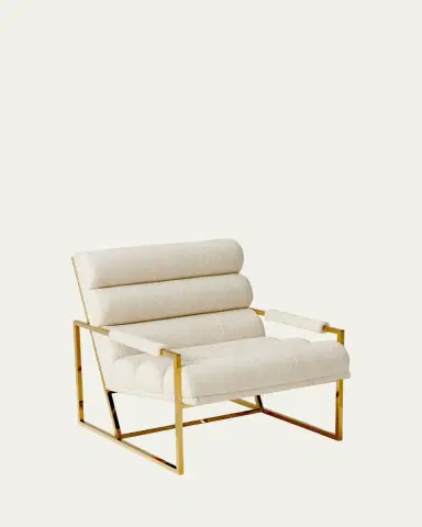 Jonathan Adler Channeled Goldfinger Lounge Chair | Thumbnail 2