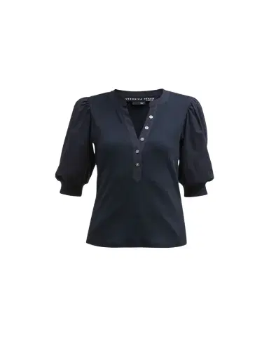 Veronica Beard Coralee Puff Sleeve Button-Front Top | Thumbnail 1
