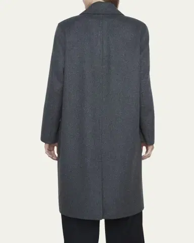 Vince Classic Straight Wool-Blend Coat | Thumbnail 3 Vince Classic Straight Wool-Blend Coat | Thumbnail 3