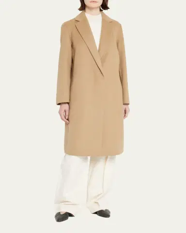 Vince Classic Straight Wool-Blend Coat | Thumbnail 5 Vince Classic Straight Wool-Blend Coat | Thumbnail 5