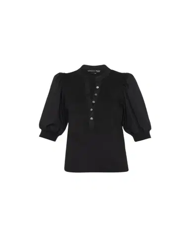 Veronica Beard Coralee Puff Sleeve Button-Front Top | Thumbnail 1