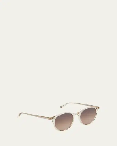 Garrett Leight Men's Clune Sun Keyhole-Bridge Round Sunglasses | Thumbnail 2