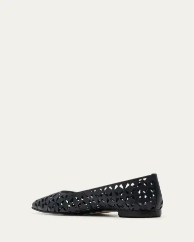 Manolo Blahnik Gelista Perforated Leather Ballerina Flats | Thumbnail 4