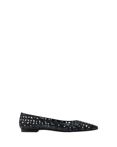Manolo Blahnik Gelista Perforated Leather Ballerina Flats | Thumbnail 1