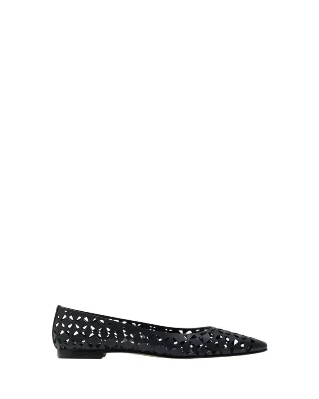 Gelista Perforated Leather Ballerina Flats