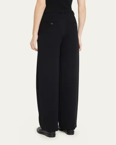 Vince Drop-Waist Pleated Crepe Trousers | Thumbnail 3