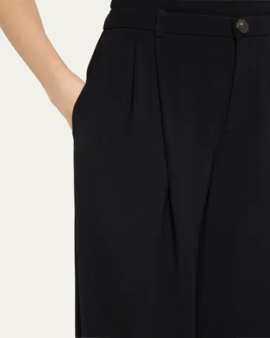Vince Drop-Waist Pleated Crepe Trousers | Thumbnail 5