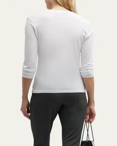 Theory Tiny Tee Long-Sleeve Cotton T-Shirt | Thumbnail 3
