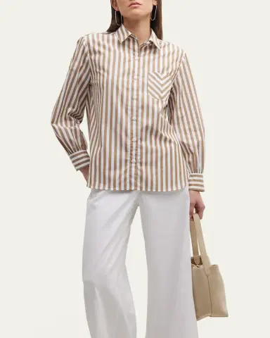 rag & bone Maxine Striped Button-Front Shirt | Thumbnail 4