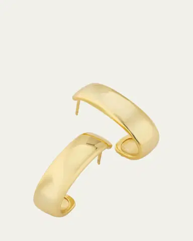 V.BELLAN Nessi Hoop Earrings with 18K Yellow Gold Plating | Thumbnail 3