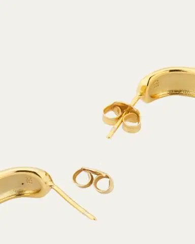 V.BELLAN Nessi Hoop Earrings with 18K Yellow Gold Plating | Thumbnail 4