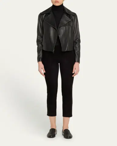 Vince Leather Zip-Front Jacket | Thumbnail 2
