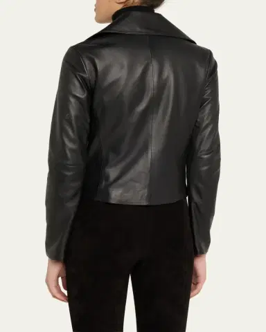 Vince Leather Zip-Front Jacket | Thumbnail 3
