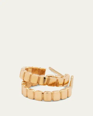 Lana 14K Yellow Gold Skinny Tag Huggie Earrings | Thumbnail 3