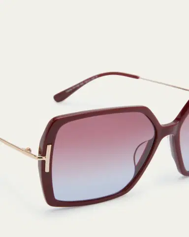 TOM FORD Joanna Mixed-Media Butterfly Sunglasses | Thumbnail 4