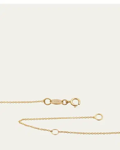 Zoe Lev Jewelry 14K Gold symmetrical Initial and Bezel Diamond Necklace, 16-18"L | Thumbnail 4 Zoe Lev Jewelry 14K Gold symmetrical Initial and Bezel Diamond Necklace, 16-18"L | Thumbnail 4