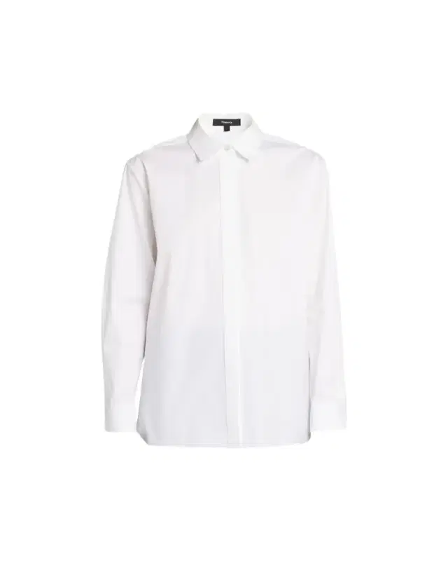 Theory Classic Button-Front Boyfriend Shirt