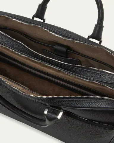 Serapian Men's Leather Double Briefcase | Thumbnail 4