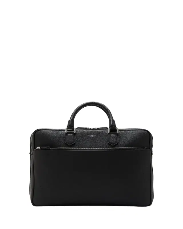 Serapian Men's Leather Double Briefcase