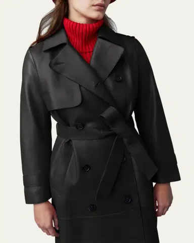 Mackage Gael Belted Leather Trench Coat | Thumbnail 5 Mackage Gael Belted Leather Trench Coat | Thumbnail 5