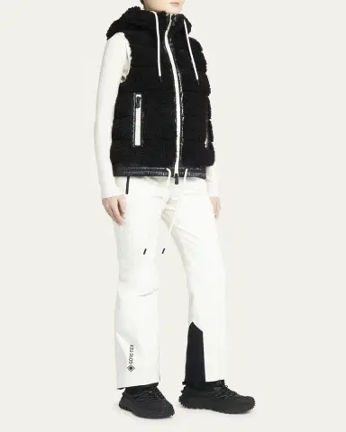 Moncler Faux Sherpa Drawstring Puffer Vest | Thumbnail 2 Moncler Faux Sherpa Drawstring Puffer Vest | Thumbnail 2