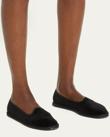Vibi Venezia Velvet Slip-On Ballerina Loafers | Thumbnail 2
