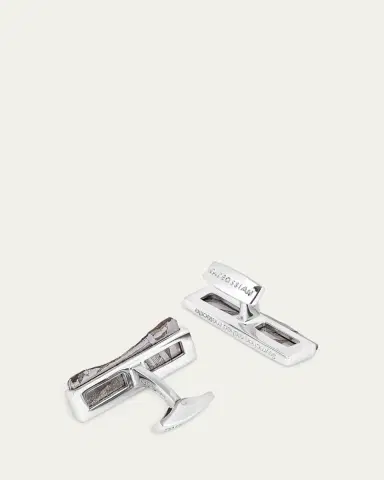 Tateossian Men's Limited Edition Meteorite Seymchan Etched Cufflinks | Thumbnail 3
