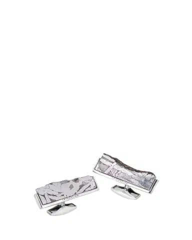 Tateossian Men's Limited Edition Meteorite Seymchan Etched Cufflinks | Thumbnail 1