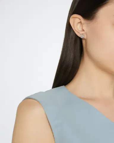Tory Burch Icon Pavé Stud Earrings | Thumbnail 2 Tory Burch Icon Pavé Stud Earrings | Thumbnail 2