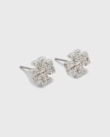 Tory Burch Icon Pavé Stud Earrings | Thumbnail 3 Tory Burch Icon Pavé Stud Earrings | Thumbnail 3