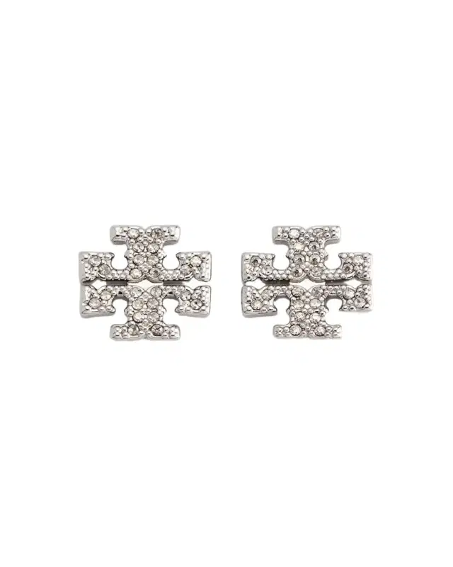 Tory Burch Icon Pavé Stud Earrings