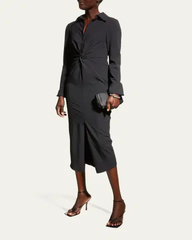 Cinq à Sept Mckenna Collared Midi Dress | Thumbnail 2