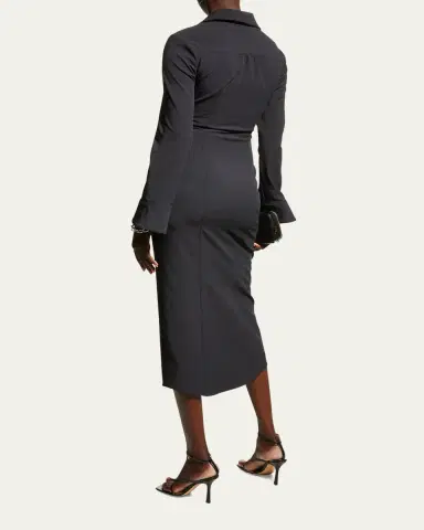 Cinq à Sept Mckenna Collared Midi Dress | Thumbnail 3