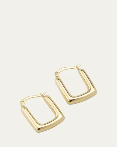 V.BELLAN 14K Yellow Gold Small Square Hoop Earrings | Thumbnail 3
