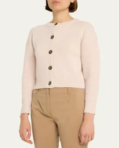 Yves Salomon Cashmere Wool Button-Front Cardigan | Thumbnail 4 Yves Salomon Cashmere Wool Button-Front Cardigan | Thumbnail 4