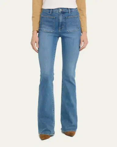 Veronica Beard Beverly Skinny Flare Patch Pocket Jeans | Thumbnail 4 Veronica Beard Beverly Skinny Flare Patch Pocket Jeans | Thumbnail 4