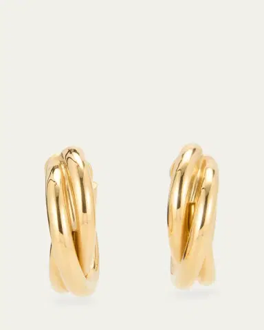 Sidney Garber 18K Yellow Gold Triple Intertwined Hoop Earrings | Thumbnail 3