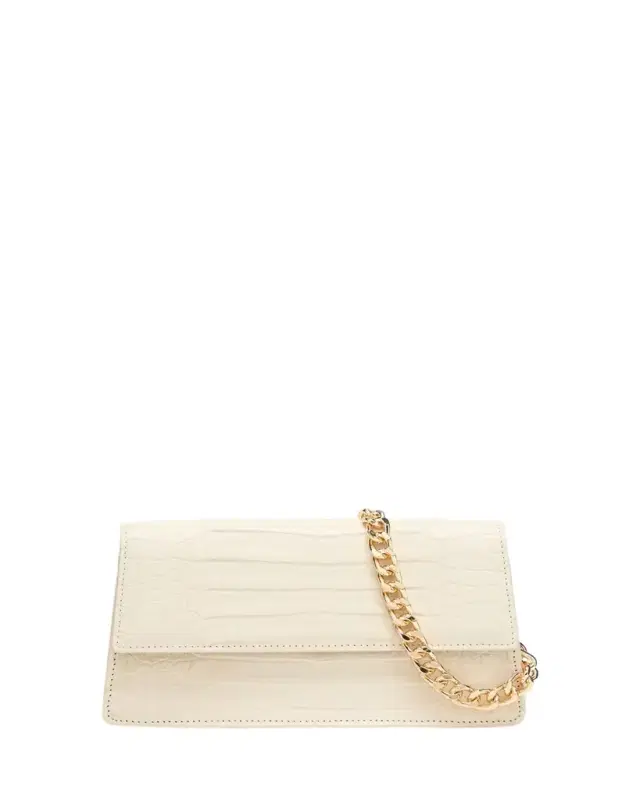 Michelle Crocodile Flap Crossbody Bag